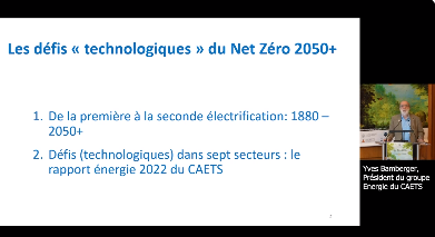 Yves Bamberger, Président du groupe Energie du CAETS