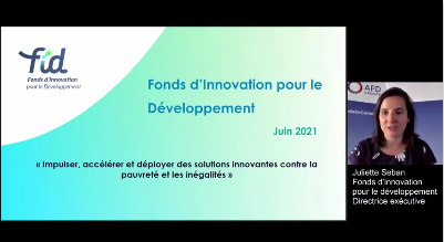 Juliette Seban, Directrice Exécutive du Fonds d'Innovation pour le Développement