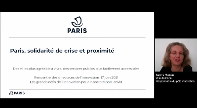Sabine Romon, Responsable du pôle innovation de la Ville de Paris