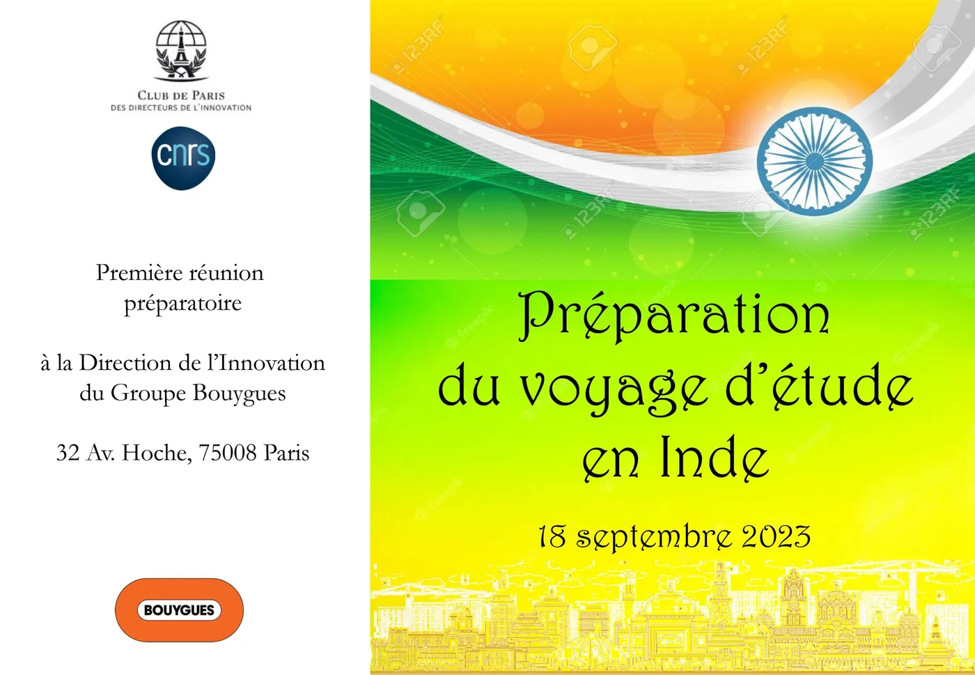Réunion préparatoire voyage d'étude Inde 2024