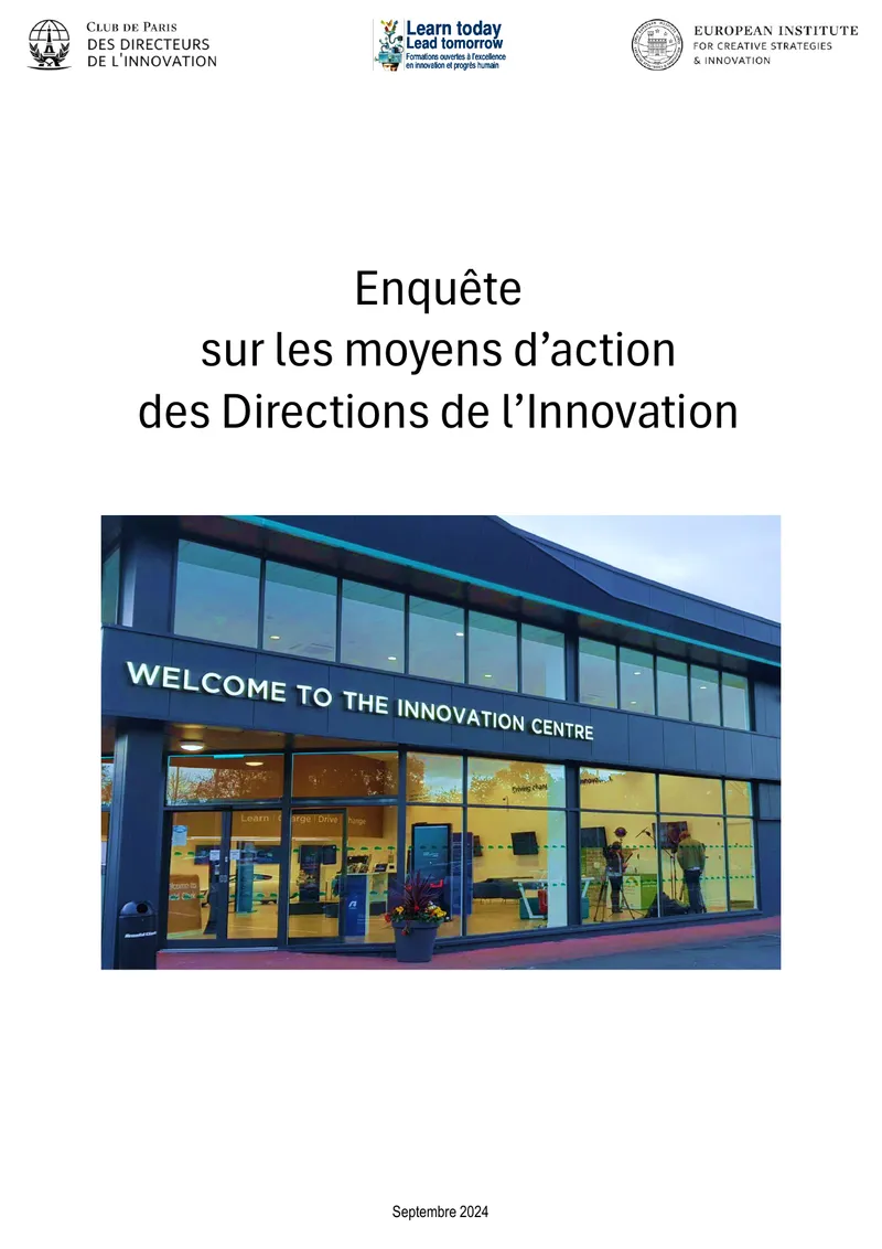 Enquête-benchmark sur les moyens d'action des Directions de l'Innovation