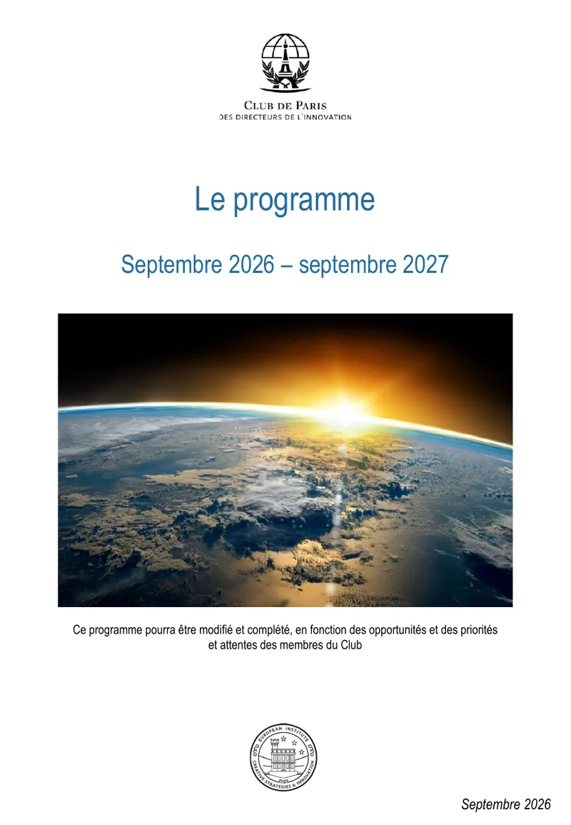 Club programme 2026-2027