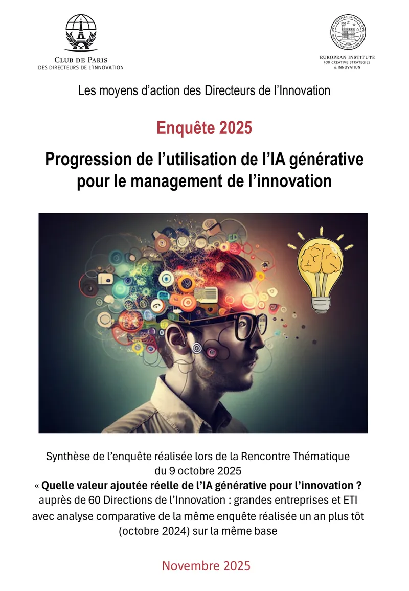 Progression de l'IA générative pour le management de l'innovation